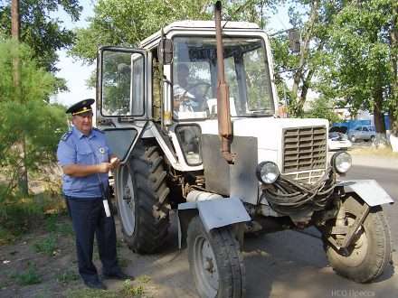 В Архангельске был задержан пьяный тракторист