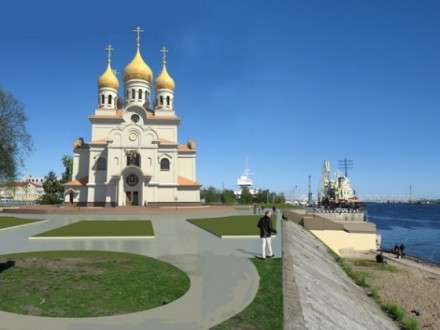 В Архангельске почти готов первый этаж Михаило-Архангельского собора