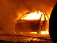 В Няндоме горел автомобиль