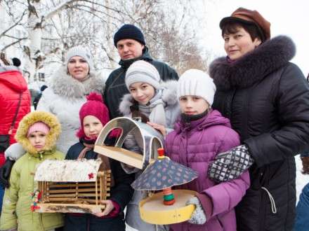 Архангелогородцы накормили птиц