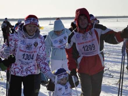  Жители Поморья приняли участие в юбилейной гонке «Лыжня России — 2012»