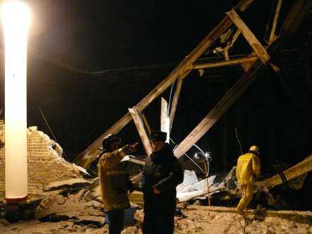 В Северодвиснке рухнуло недостроенное здание